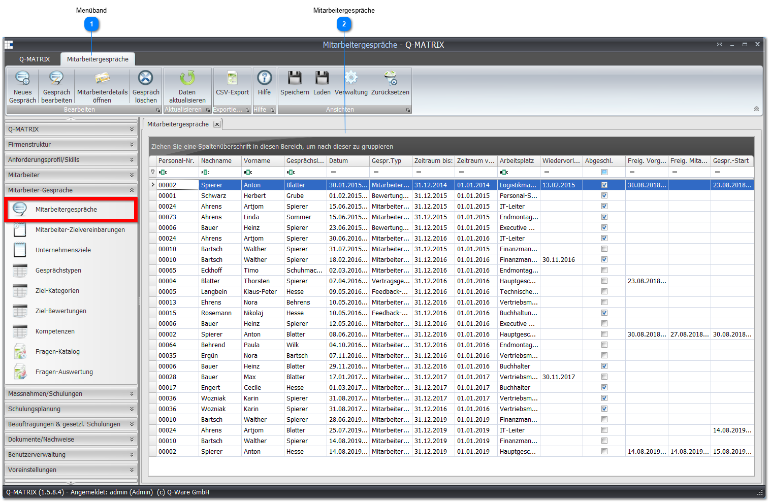 1.4.8.1. Entretiens collaborateurs