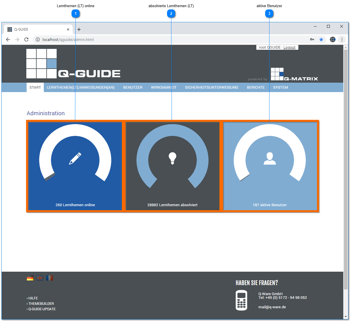 2.3.5. Root / Admin - Accueil